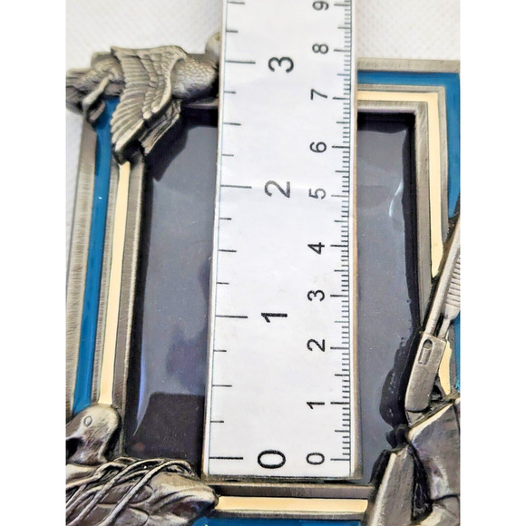 PICTURE FRAME-Hunting Theme-Small 4"x3" Frame-Metal Frame-Plastic Cover-Ducks - Picture 12 of 12